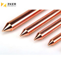 UL Listed Threaded Ground Rod Copper Clad Steel Tensile Strength Earth Rod